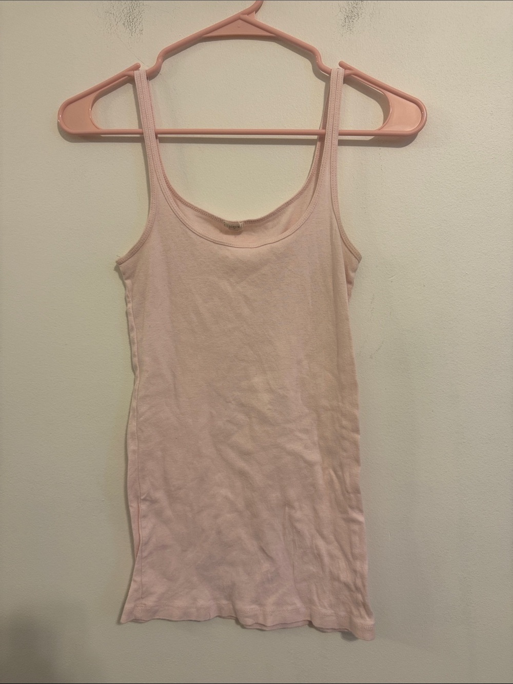 J. Crew Pale Pink Ribbed Camisole Tank